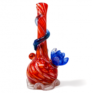 High Point Glass - 14" Lily Twist Glass Art Water Pipe - A [MAHE-1408]